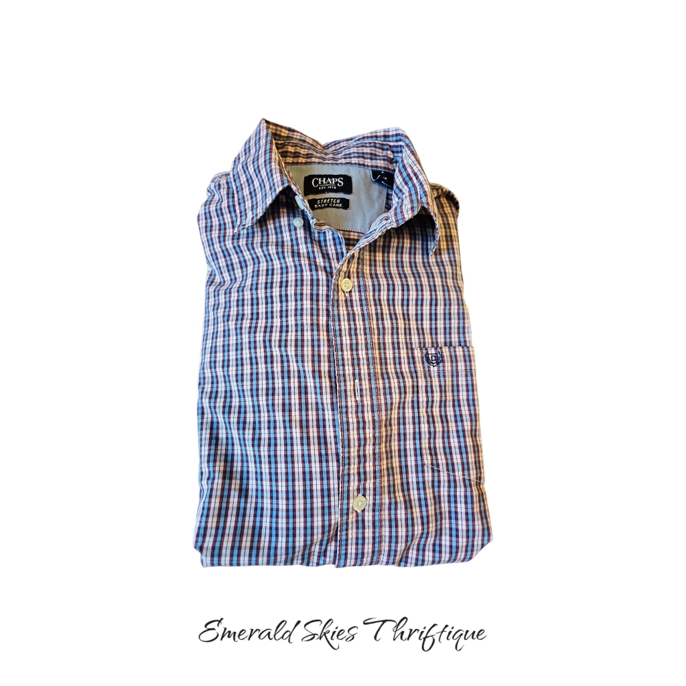 Lot Of 4 Chaps Mens Long Sleeve Button Down Shirts. Medium free shipping - Picture 6 of 9